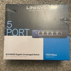 Linksys 5 port Gigabit Switch. Brand New in Box.